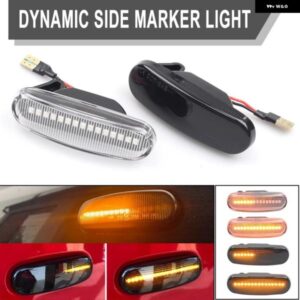 2個 フィアット パンダ 169 グランデ プント インクル EVO DOBLO FIORINO LINEA IDEA ダイナミック LED サイド マーカー ライト リピーター