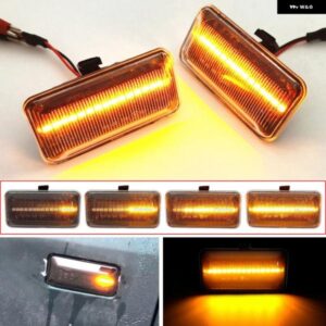 2個 ダイナミック流れる LED サイドマーカー インジケーター VW ゴルフ 3 パサート B3 ヴェント ジェッタ シート コルドバ イビサ 2 シーケンシャル ウイン