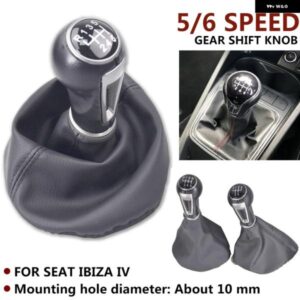 5/6速 マニュアル ギア シフト ノブシフター レバー スティックゲートル ブーツ カバー ケースシート IBIZA IV