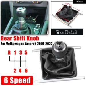 ギア シフト ノブ質ヘッド 6スピード ブラック MT VW アマロック 2010-18-2022 カー スタイリング