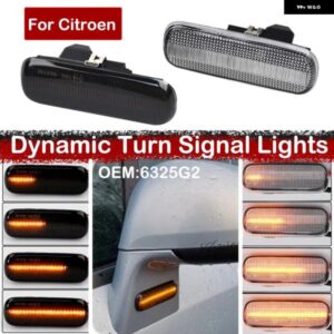 2X LED ダイナミックサイドミラー ウインカー ウィンカーライト 6325G2 シトロエン C4 I クーペ ハッチバック フェーズ I シトロエン C4 I セダン