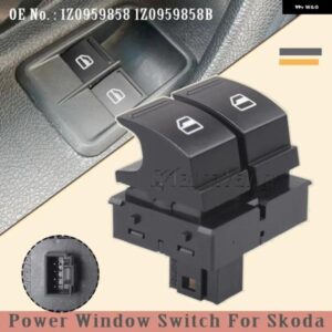 ウィンドウ スイッチ 電気 制御 ボタン 車 シュコダ ファビア 2 オクタビア 1Z ルームスターイエティ 4ピン
