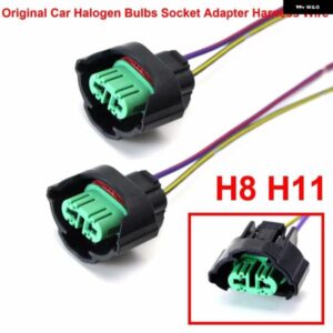 2個 H8 H9 H11 車 ハロゲン 電球 ランプメスアダプタ配線 ハーネス ソケットコネクタおさげワイヤー ヘッドライト フォグランプ