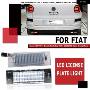 LED トランク ブーツ ライト ランプ フィアット ブラボー アルゴ 2017-2019 グランデ プント エボ シエナ 500L ドブロ クロマ マレア LED ラゲッジ コンパー