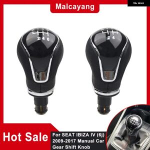 ギア シフト ノブレバースティック シフト ノブギア ボックス シートイビザ IV 6J 2009-2017 カーアクセサリー マニュアル 車