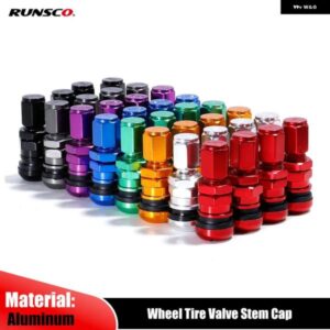 アルミ バルブ メタルホイール タイヤ バルブ ステムキャップ エアカバー 4個 ブルー レッド ブラック シルバー ゴールド グリーン パープル