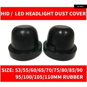 2個 HID LED ヘッドライト 車 防塵 ゴム ハウジング カバー キャップ自動シール 防水 スタイリング サイズ 70/75/80/85/90/95/100/105MM