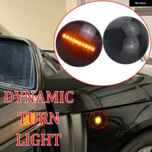 2X ランドレンジローバー L322 2002-2012 車ダイナミック LED リピーターインジケータライト流れるサイドマーカー信号ランプライト