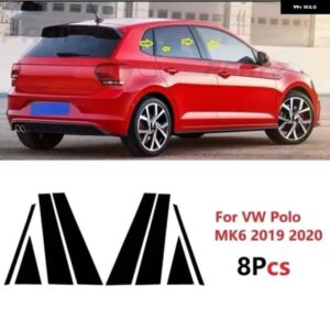 ポリッシュピラー ポスト VW ポロ MK6 ポロ 5ドア ハッチバック ゴルフ 6 MK6 パサート ウィンドウ トリム カバー BC コラム ステッカー