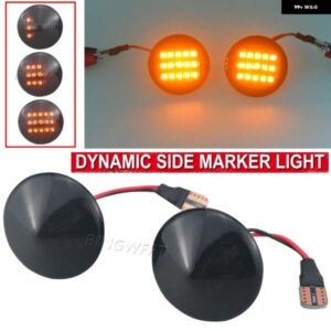 ペア フィアット プント 188 MK2 1999 - 2012 ダイナミック LED インジケーター サイドマーカー ウィンカー シグナルランプ