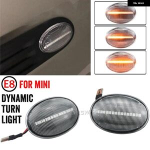 ミニクーパー R55 R56 R57 R58 R59 2007-13 ダイナミックサイドマーカーミラー点滅 ウィンカーライト
