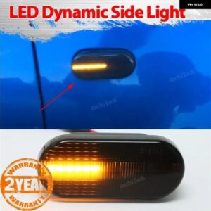 1ペア LED ダイナミック ターン シグナル サイド マーカー ライト シート イビサ 6L コルドバ トレド レオン MK1 MK2 オクタビア