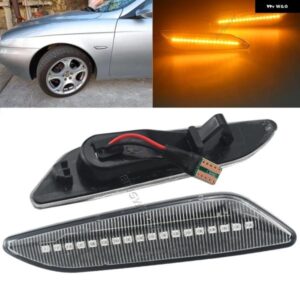 2個 ダイナミック LED サイド マーカーライト ウィンカーウインカー インジケータランプ ランチアデルタ MK III 844 2008 2009 2010 - 2014