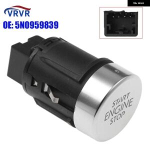 5N0959839 2ピン エンジン スタートストップスイッチ プッシュ ボタン VW ゴルフ プラスティグアンシャランシートアルハンブラ 2008-2021