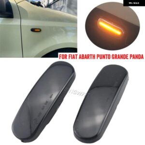 2個 ダイナミックカー LED サイド マーカーライト ウィンカーランプ フィアット アバルト プント 199 2012-20