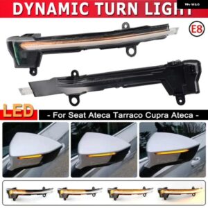SEAT ATECA 5D 2016-2021 FR TARRACO ダイナミック ターン シグナル LED サイド ウイング バックミラー インジケーター ウインカー シーケンシャル ライト