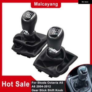 シュコダ オクタビア A5 A6 2004-2012 ギアスティック シフト ノブレザーゲートル ブーツ カバー 高性能 5 6スピード