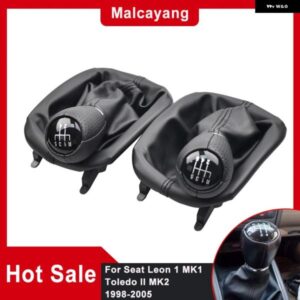 ギア シフト ノブと ブーツ カバー シートレオン 1 MK1 トレド II MK2 1998-2005 カー スタイリング 5/6スピード シフター マニュアル