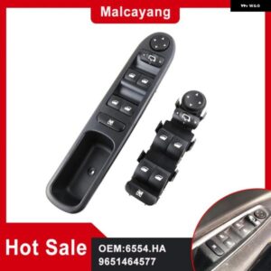 カー インテリア アクセサリー シトロエン C4 2004-2011 フロント左側電動マスターウィンドウミラー スイッチ パネル 6554.HA 9651464577