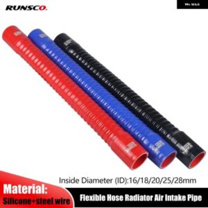 ID16 18 20 25 28MM シリコンフレキシブルホース水ロード管 ラジエーター チューブ 吸気高圧ゴムジョイナー パイプ 青赤黒