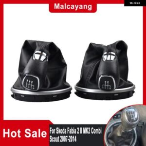 シュコダ ファビア 2 II MK2 コンビスカウト 2007-2014 5/6スピード ギア シフト ノブハンドル シフター ブーツ カバー カーアクセサリー
