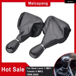 スタイリング 5/6スピード シフター マニュアル ギア シフト ノブ ブーツ シートレオン 1 MK1 トレド II MK2 1998-02-2005