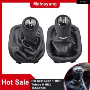 セアトレオン 1 MK1 トレド II MK2 1998-2005 カー スタイリング 5/6スピード シフター マニュアル ギア シフト ノブと ブーツ