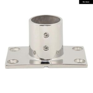 デッキハードウェアボート長方形ベースシルバー簡単なインストールボート手すりフィッティング長方形ベース防錆 なヨット