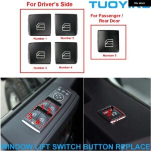 インテリア マスター 運転席 助手席 ウィンドウ リフト レギュレーター プッシュ スイッチ ボタン トリム BENZ C / E / G W204 W212 W218 W164 W166 W463