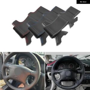 シュコダ オクタヴィア 1999-05 ステアリングホイール カバー穴あきマイクロファイバーレザー インテリア アクセサリー