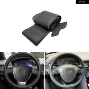 LADA GRANTA 2018 2019 PRIORA 2 2013-2018 KALINA 2 ステアリングホイール カバー ブラック穴あきマイクロファイバーレザーインナーアクセサリー