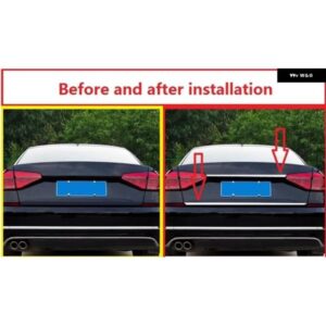 VW パサート B7.5 2016-18 リア トランク テールゲートバックドア蓋カバー ブーツ トリム エッジモールディングガーニッシュストリップ