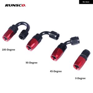 AN4/6/8/10/12 ホースエンド フィッティングアルミ AN 継手アダプタオイル燃料 フィッティングエンド 0/45/90/180 度燃料/ スイベルホース