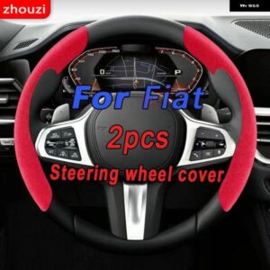 ステアリングホイール カバー 黒スエードレザーフィアットグランデプント TIPO STILO UNO アストラ車 プラド レイツ ステアリングホイール カバー