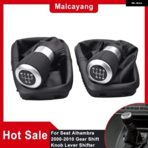 ギア シフト ノブシートアルハンブラ 2000 2001-2010 使用 12MM 5/6スピード シフター マニュアル ギア シフト ノブ GAITOR ブーツ