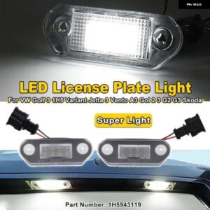 2PC CANバス車ホワイト LED カーテシードア/ トランク /フットウェル/ グローブ ボックス ライトランプ VW ゴルフ MK3 シュコダ オクタビア
