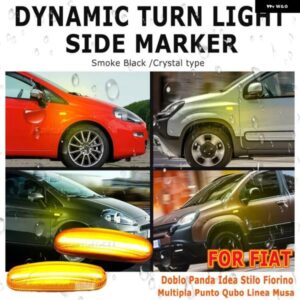シーケンシャル ランプ フィアット ドブロ パンダ アイデア スティーロ フィオリーノ ムルティプラ プント クボ リネア マルチ LED ダイナミック ウインカー