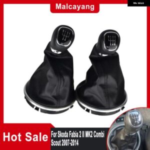 5/6スピード ギア シフト ノブハンドル シフター ブーツ カバー シュコダ ファビア 2 II MK2 コンビスカウト 2007-2014