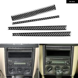 VW ゴルフ 4 ジェッタ ボラ MK4 R32 GTI 1999-2004 センター コントロール AC CD ラジオ パネル フレーム カバー カーボン トリム インナーアクセサリー