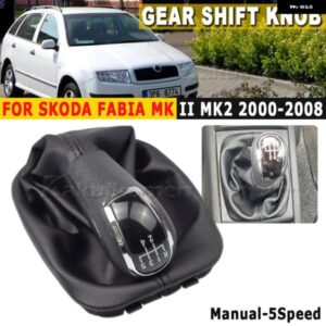 シュコダ ファビア MK II MK2 2000-2008 5速 ギア シフト ノブヘッドレバーゲイター ブーツ カーアクセサリー
