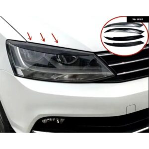 VW ジェッタ MK6 2010-2018 フロント ヘッドランプ ヘッドライト ランプカバー 眉 ヘッドライト アイブロウ トリム