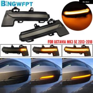 2個 VW TCORSS 2018 2019 2020 ダイナミック LED ウィンカーウインカーミラー フラッシャーライト シュコダ オクタヴィア MK3 A7 5E 2012-2019