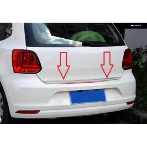 304 ステンレス リアテールゲート トランク リッドカバー トリム VW ポロ 2010-16