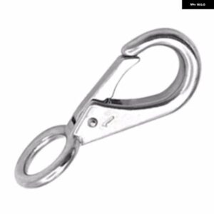 4個 ステンレス 316 リジッドロード固定アイ スプリング クリップスナップフックカラビナマリンハードウェアアクセサリーボート