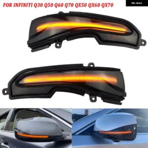 2X サイドミラー シーケンシャル インジケータランプ LED ダイナミックウィンカー ライトインフィニティ Q70 Q70L Q70S Y51 QX50 J50 フェイスリフト