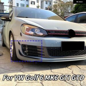 VW ゴルフ 6 MK6 GTI GTD 2009-13 フロント バンパー サイド スポイラー スプリッター カナード エアブレードチューニングブラック トリム