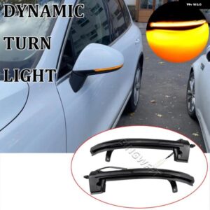 2X LED ダイナミックミラー ウインカーライト シーケンシャル ウィンカーランプ VW トゥアレグ II 2010-18