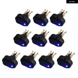 12V 30AMP 30A 青色 LED オフ/オンロッカースイッチカーボートマリン