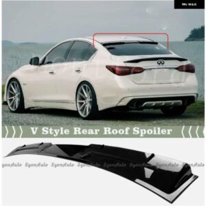 インフィニティ Q50 Q50S ルーフ スポイラー 2014-16 ABS 素材 ブラック リア トランク スポイラー