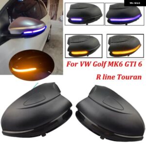 2個 ダイナミックウインカー LED ウィンカーライト VW R20 2008-2012 TOURAN 2011-2015 サイドミラー インジケーター シーケンシャル